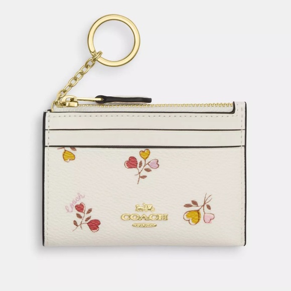 NWT COACH Mini Skinny Id Case With Heart Print - Picture 4 of 5